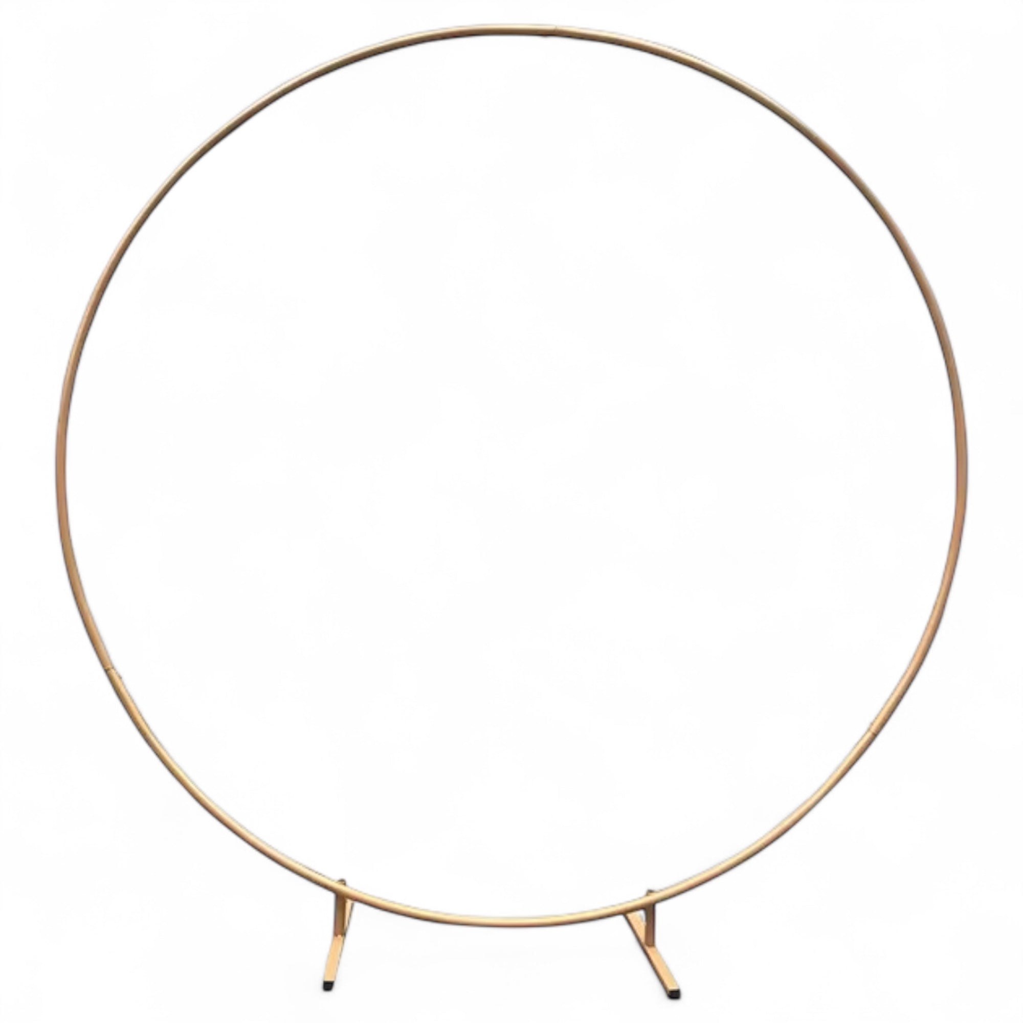 Vorte Round Wedding Backdrop Stand - 6.5 FT Gold Metal Arch