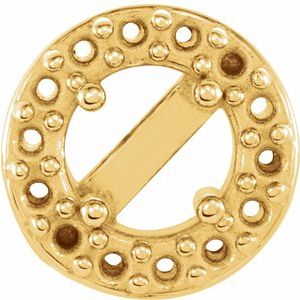 14K Yellow Gold 2.9 mm Round Halo-Style Earring Mounting