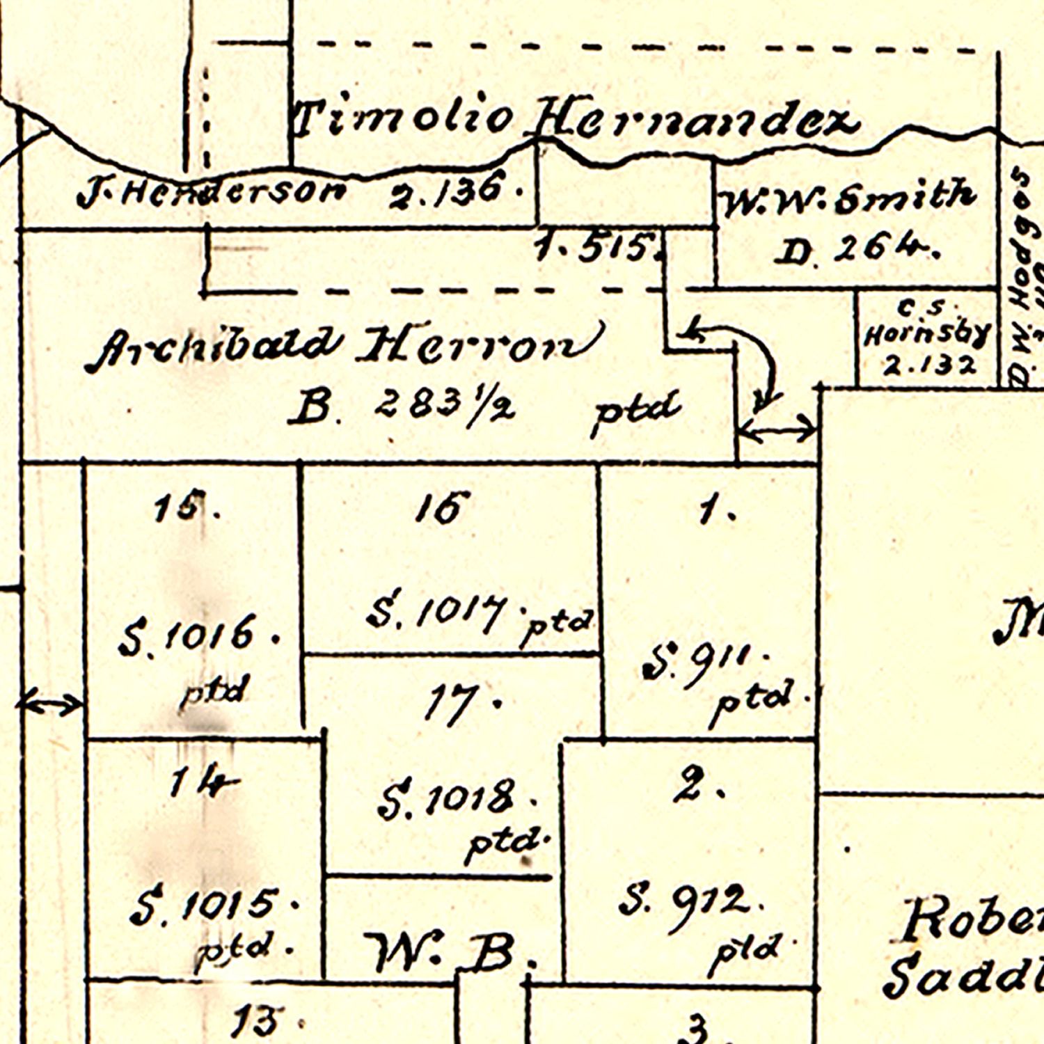 Vintage Map of San Patricio County, Texas 1879