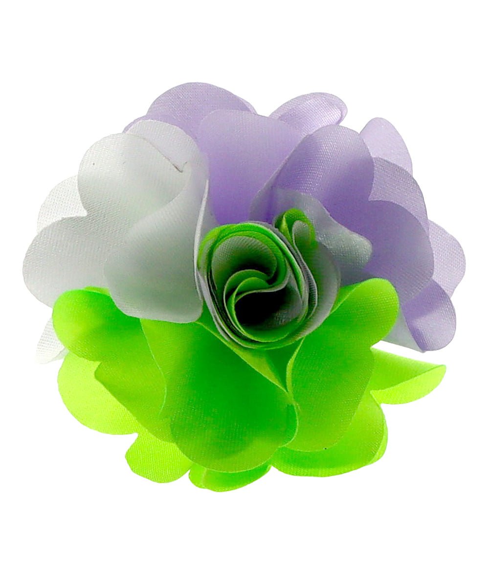 Vittorio Vico Unisex Two Tone Satin Flower Lapel Pin