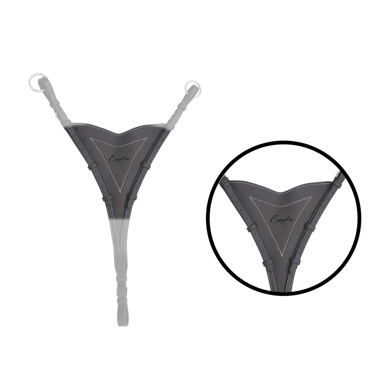 ExionPro Soft Leather Bib Running Martingale Attachment
