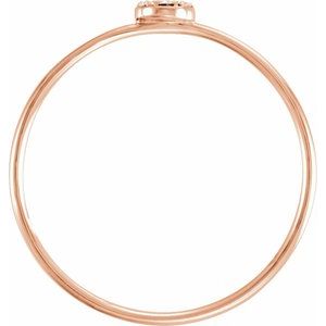 14K Rose Gold .04 CTW Natural Diamond Petite Cluster Ring