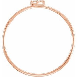 14K Rose Gold .03 CTW Natural Diamond Petite Heart Cluster Ring
