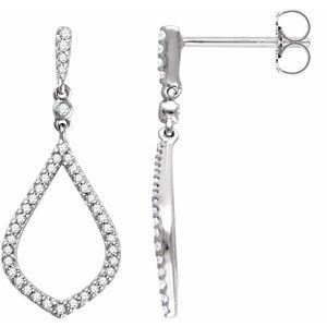 14K White Gold 1/4 CTW Natural Diamond Earrings