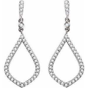 14K White Gold 1/4 CTW Natural Diamond Earrings – image 2