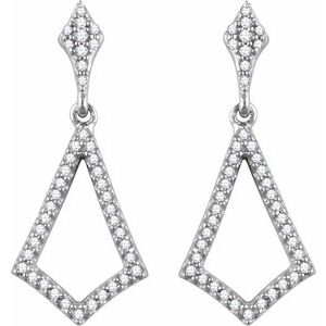 14K White Gold 1/4 CTW Natural Diamond Earrings – image 2