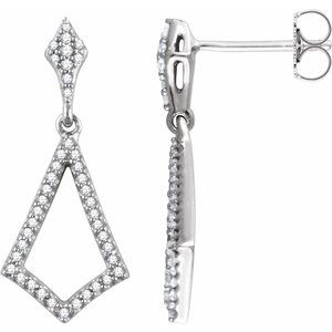 14K White Gold 1/4 CTW Natural Diamond Earrings