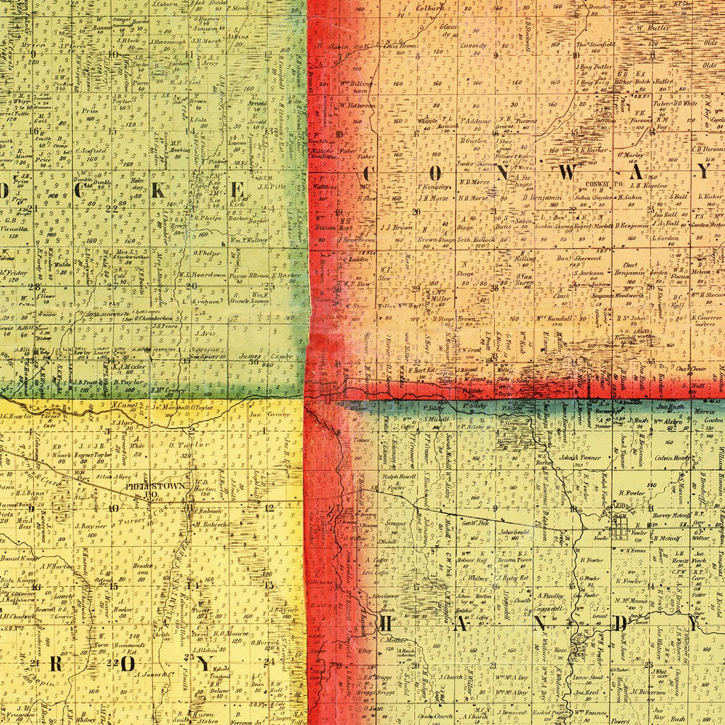 Vintage Map of Ingham County, Michigan 1859