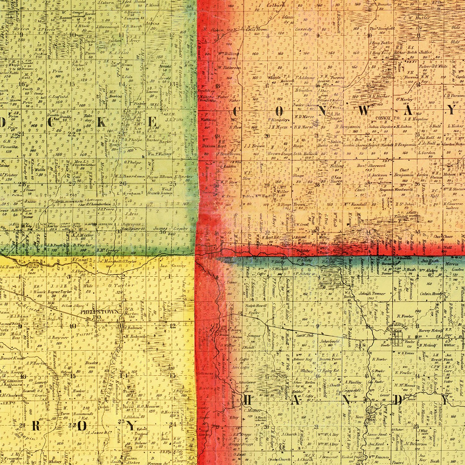Vintage Map of Ingham County, Michigan 1859