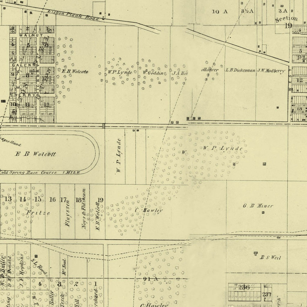 Vintage Map of Milwaukee County, Wisconsin 1858