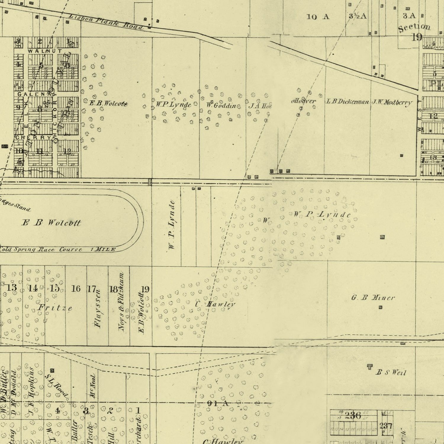 Vintage Map of Milwaukee County, Wisconsin 1858