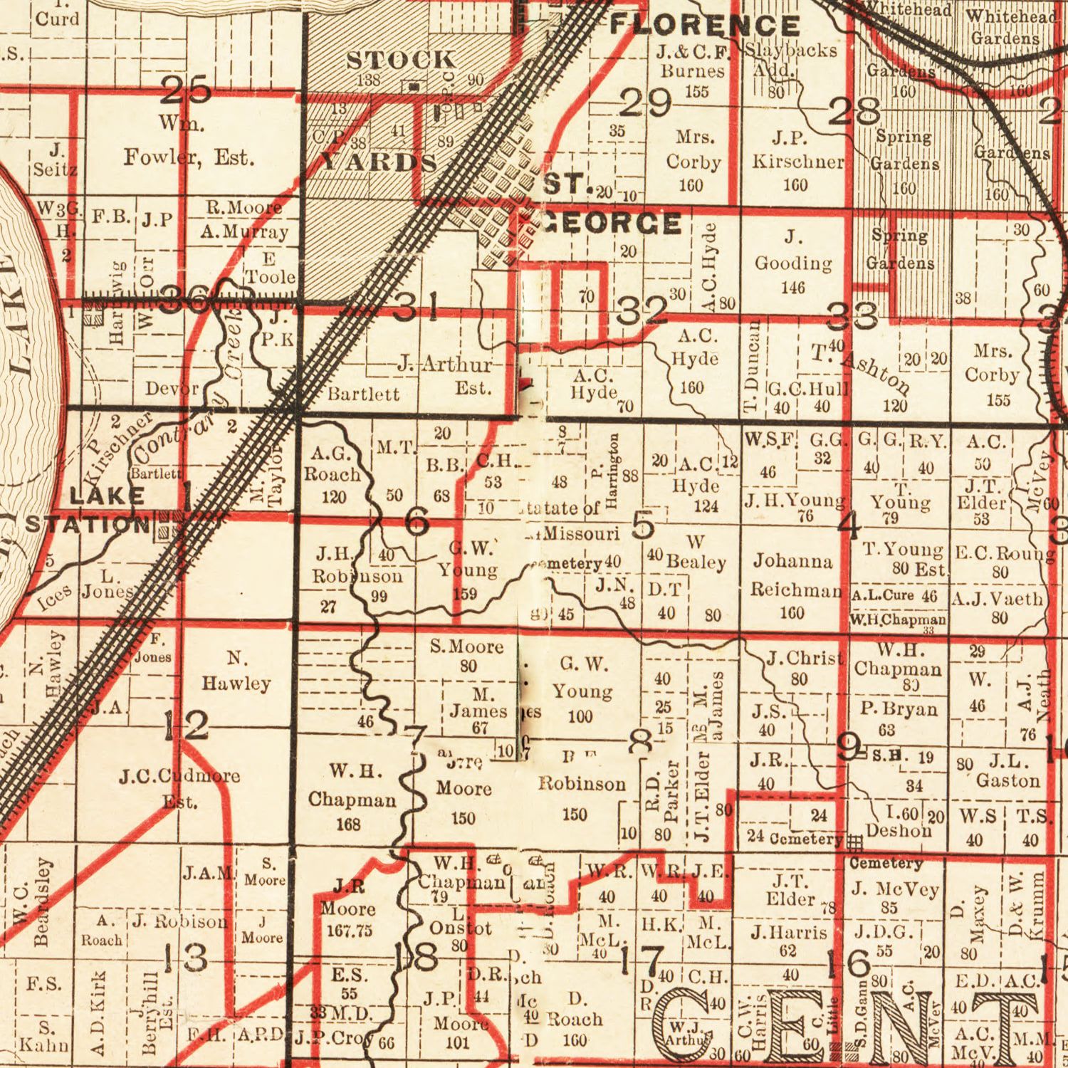 Vintage Map of Buchanan County, Iowa 1895