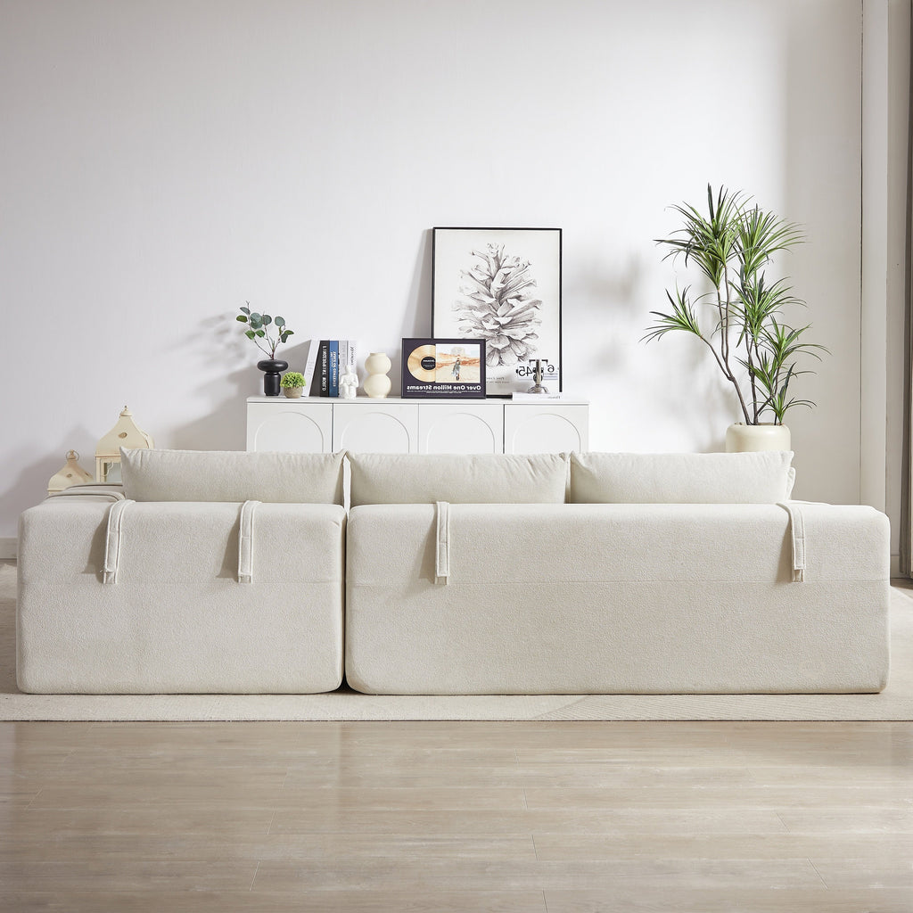 Modern Chenille Upholstered Sectional Sofa Couch Set,Modular 108' L Shaped Sectional Living Room Sofa Set With 6 Pillows,Free Combination Sofa Couch for Living Room,Bedroom