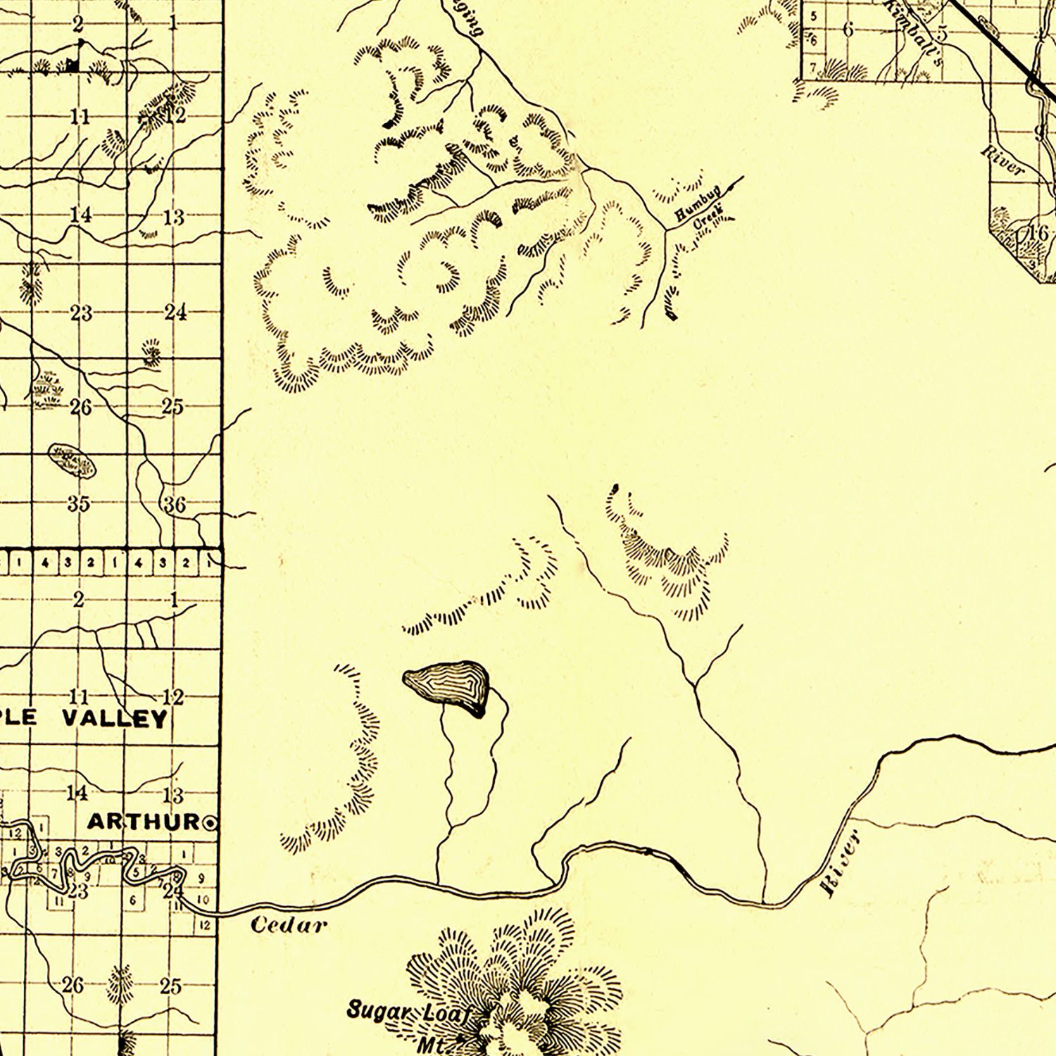Vintage Map of King County, Washington 1888