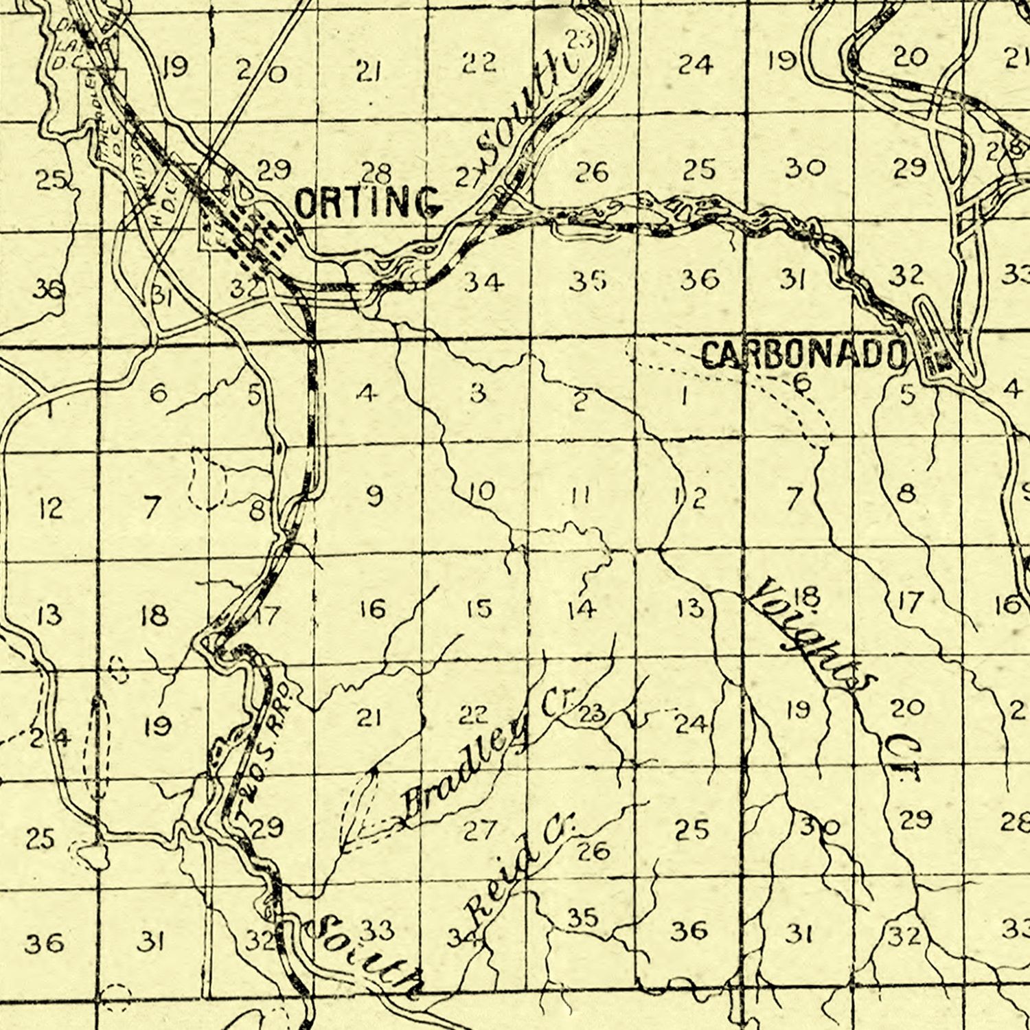 Vintage Map of Pierce County, Washington 1890