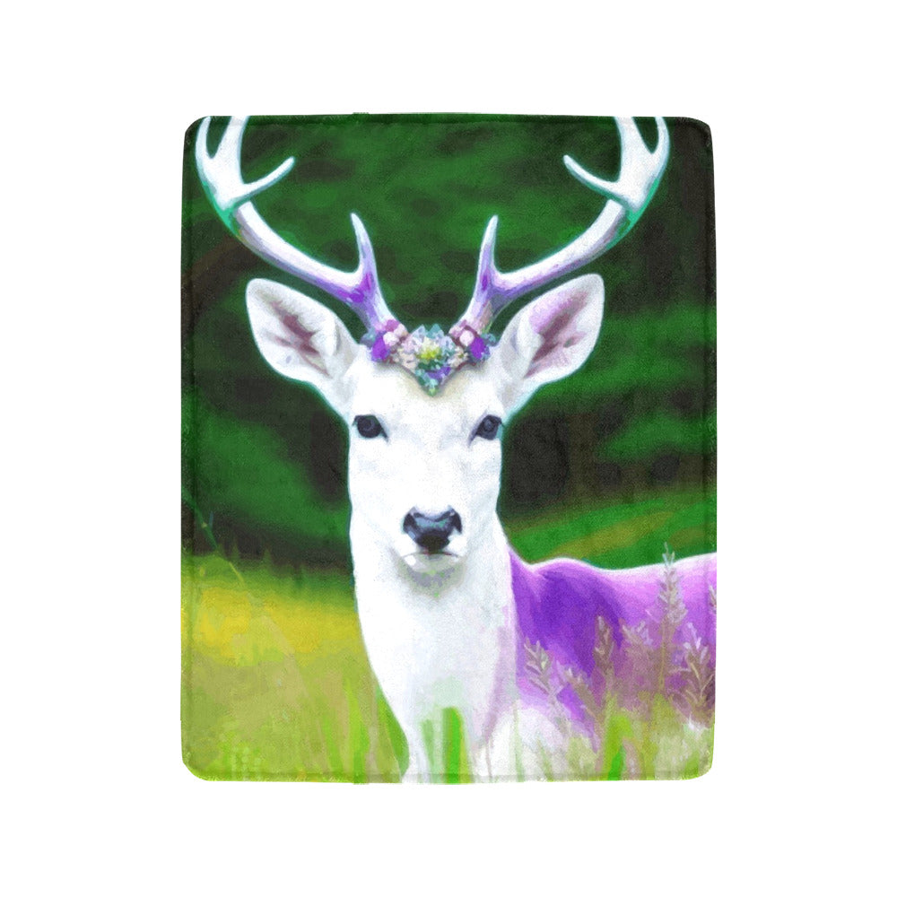 Purple Deer Ultra-Soft Micro Fleece Blanket 40" x 50" (Made in USA)