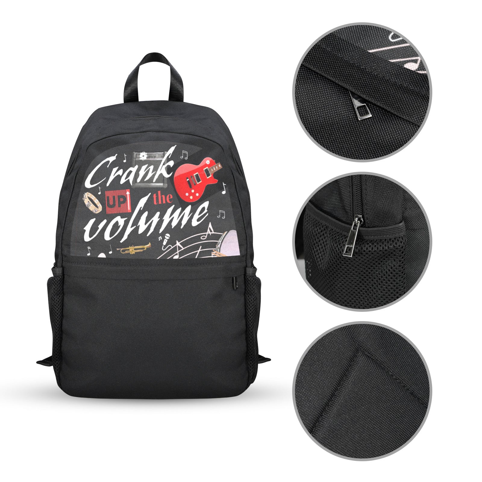 Crank Up the Volume Casual Backpack | Upper Part Printing