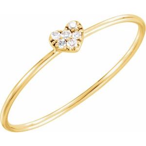 Petite Heart Cluster Ring