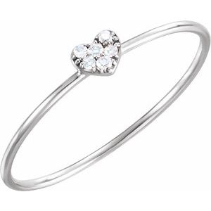 Petite Heart Cluster Ring