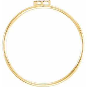 14K Yellow Gold 1/8 CTW Natural Diamond Petite Cluster Ring