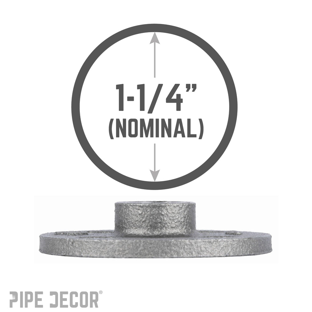 1 1/4 in. Black Floor Flange