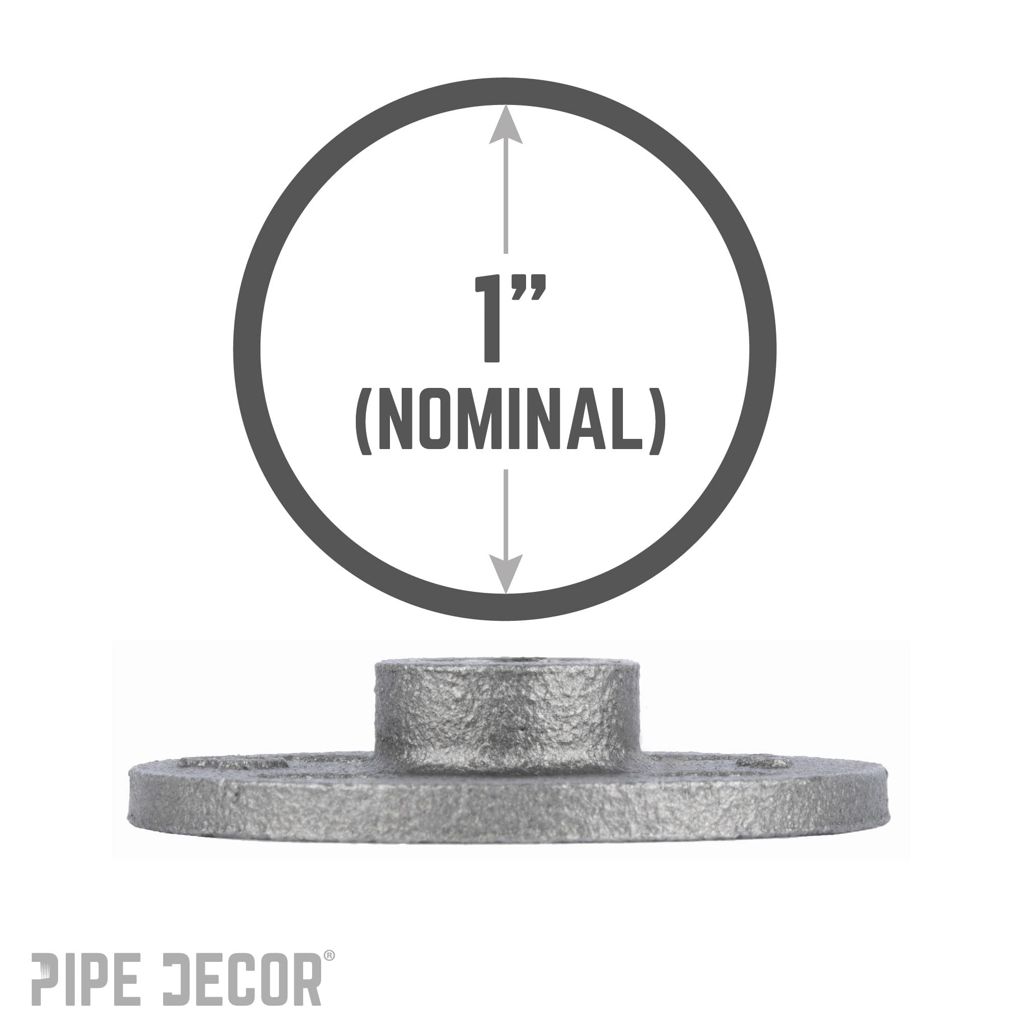 1 in. Black Floor Flange
