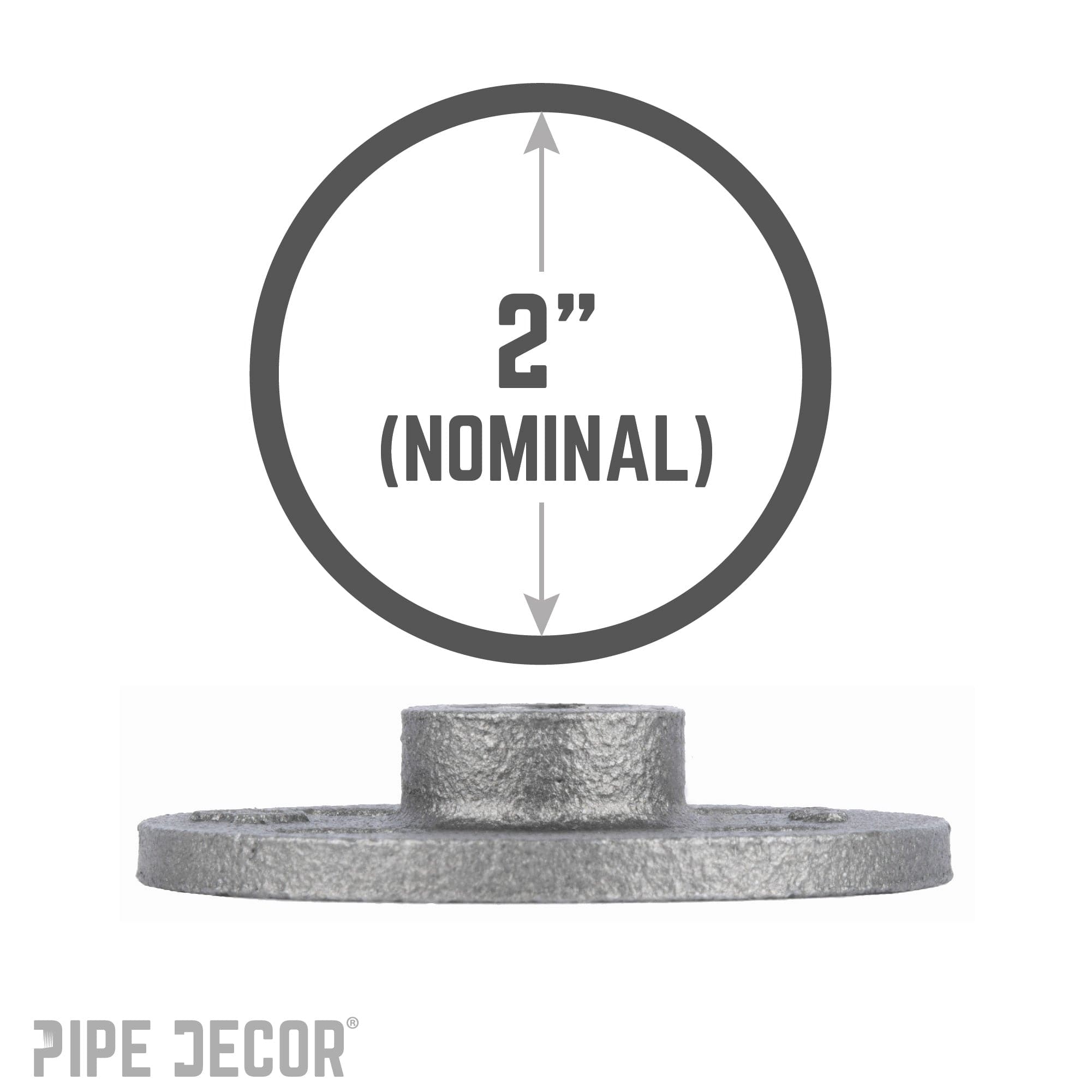 2 in. Black Floor Flange