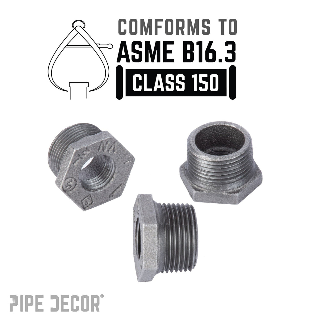1 in. x 1/2 in. Black Bushing