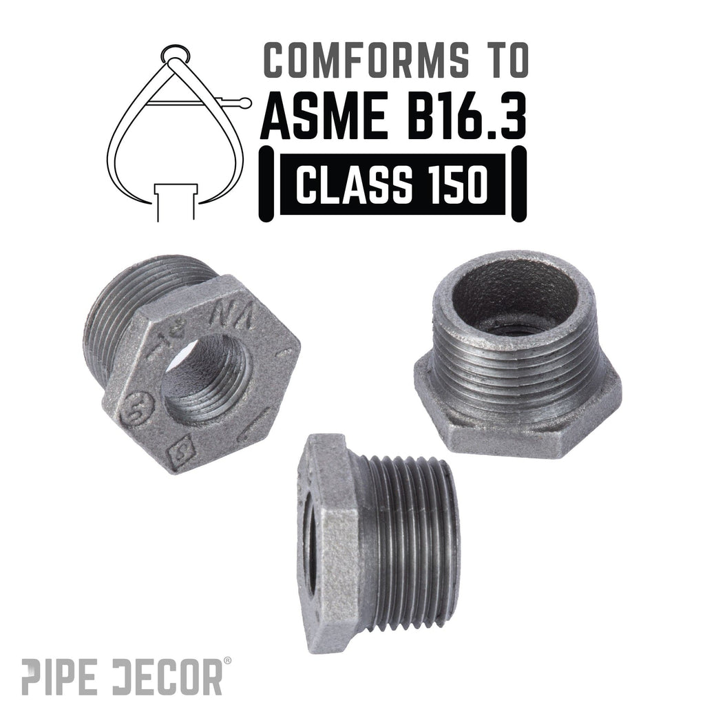 1 in. x 1/4 in. Black Bushing