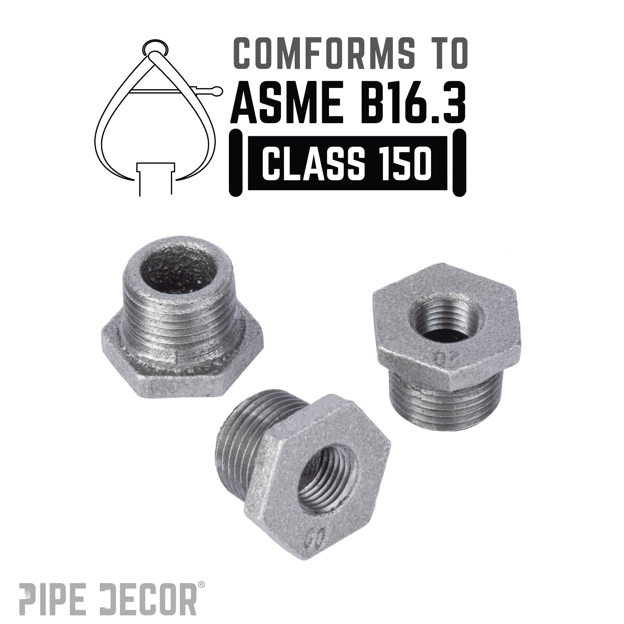 1/2 in. x 1/4 in. Black Bushing