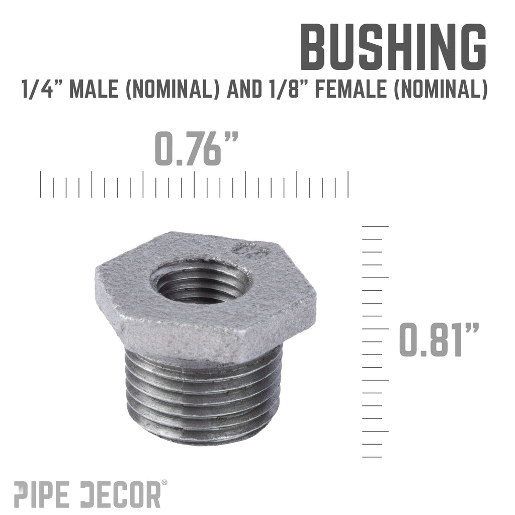 1/4 in. x 1/8 in. Black Bushing