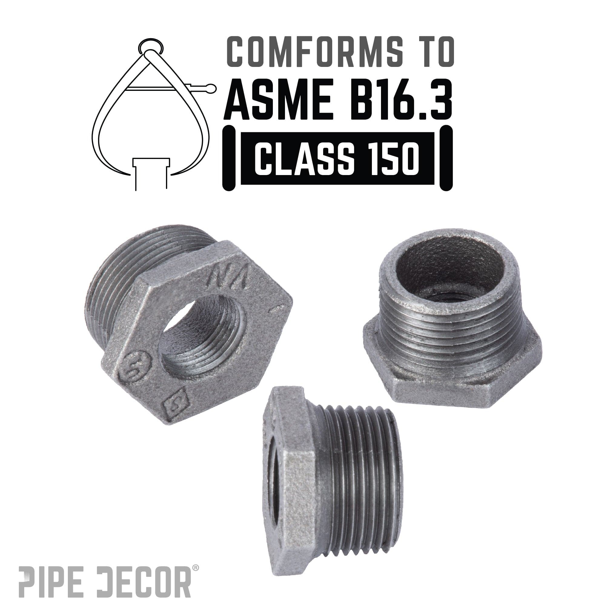 2 in. x 1 1/4 in. Black Bushing