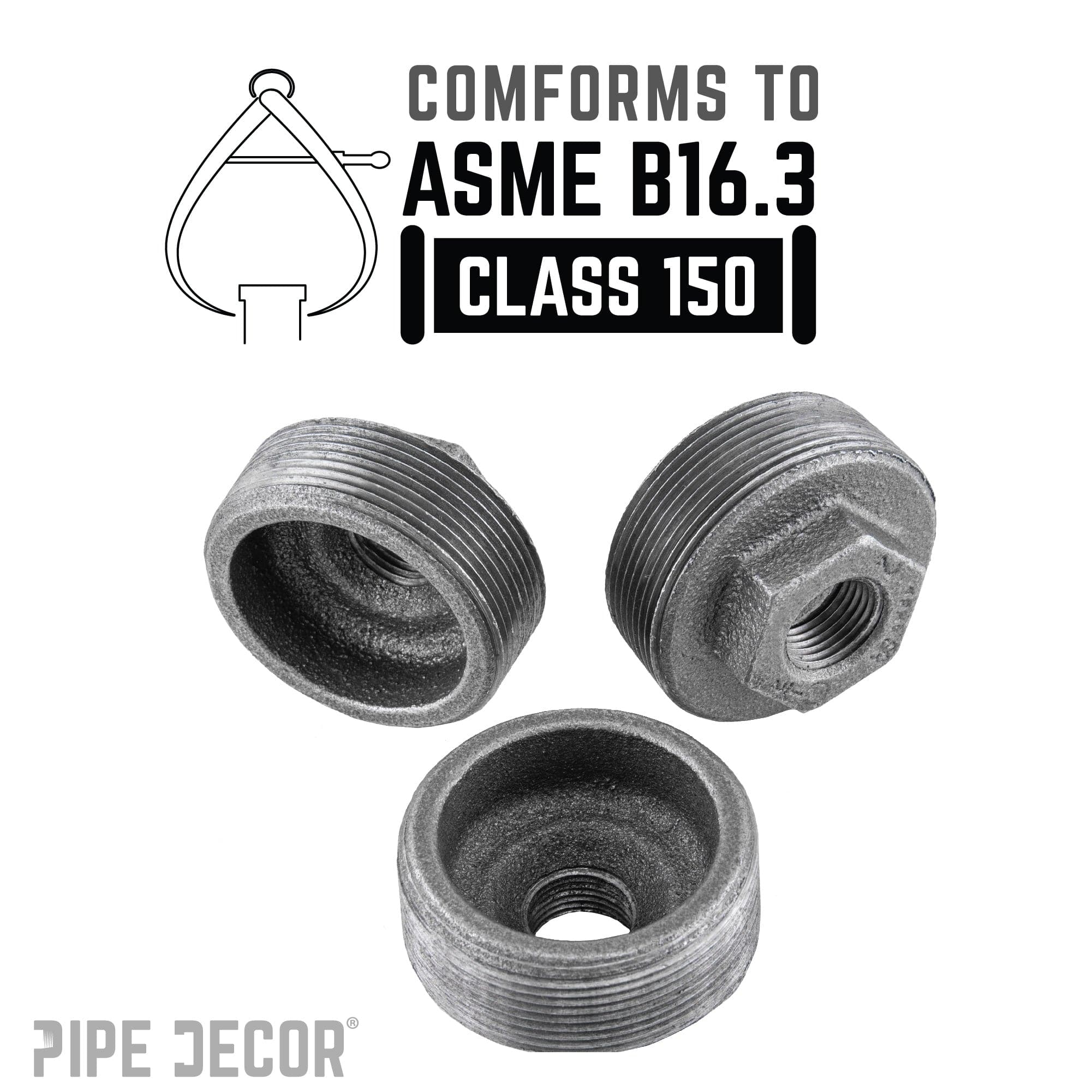 2 in. x 3/4 in. Black Bushing