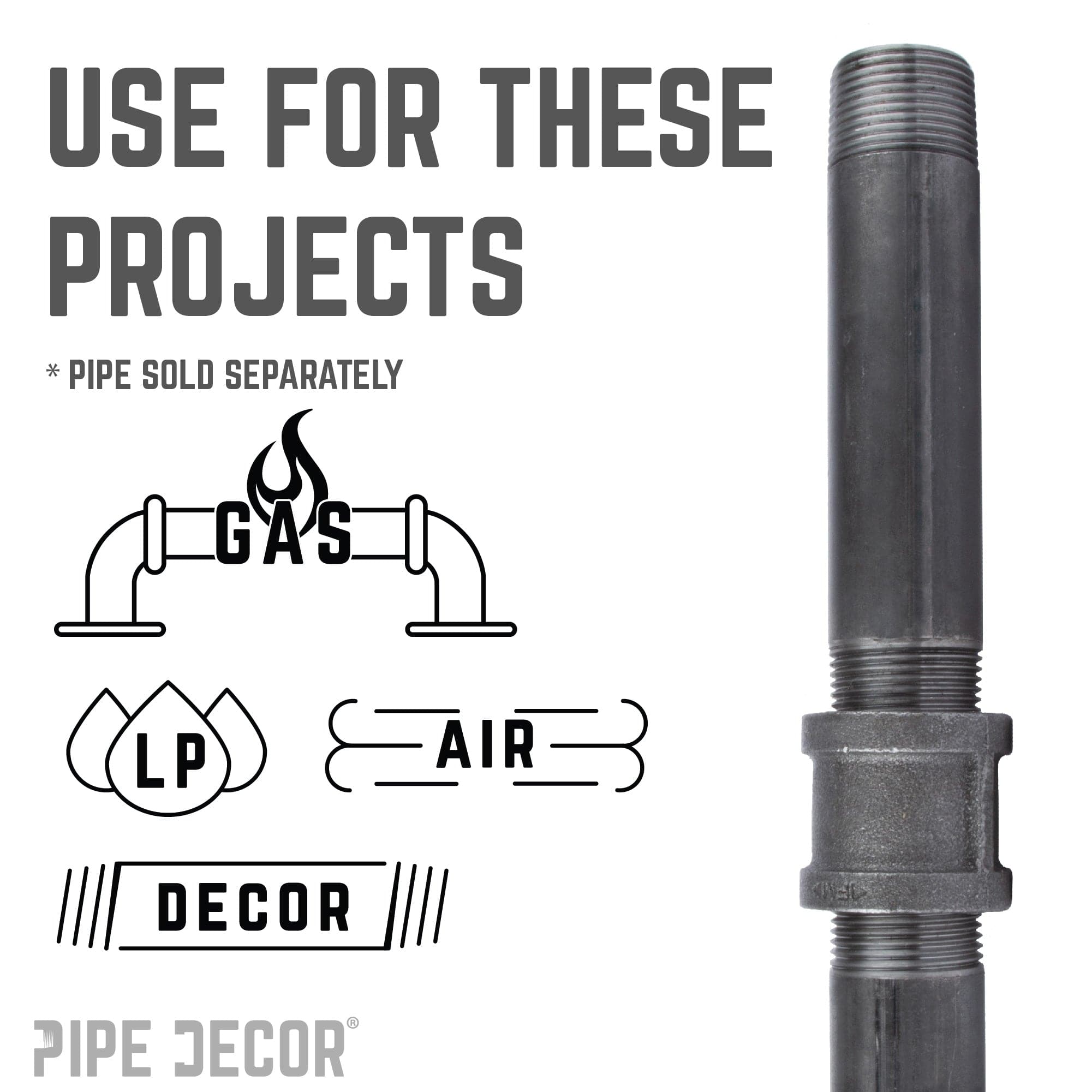 1/4 in. Black Coupling