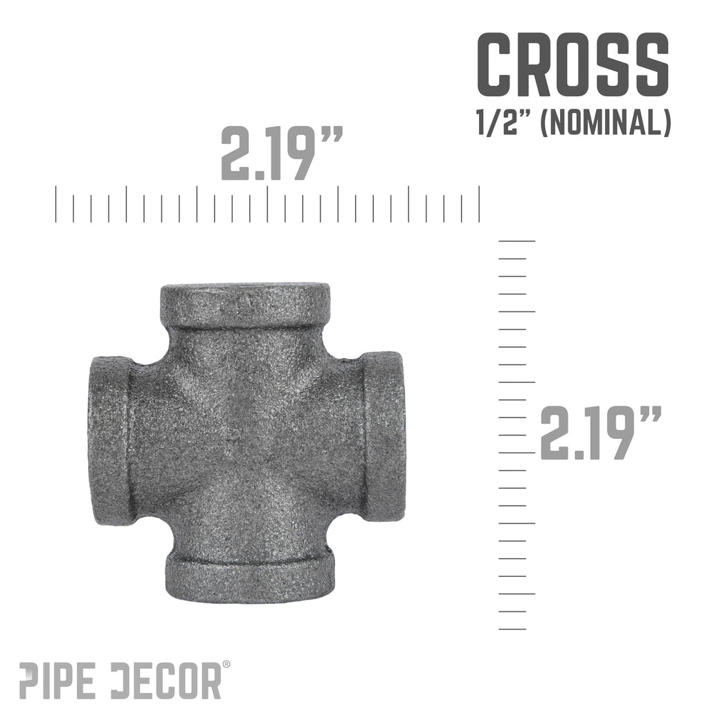 1/2 in. Black Cross