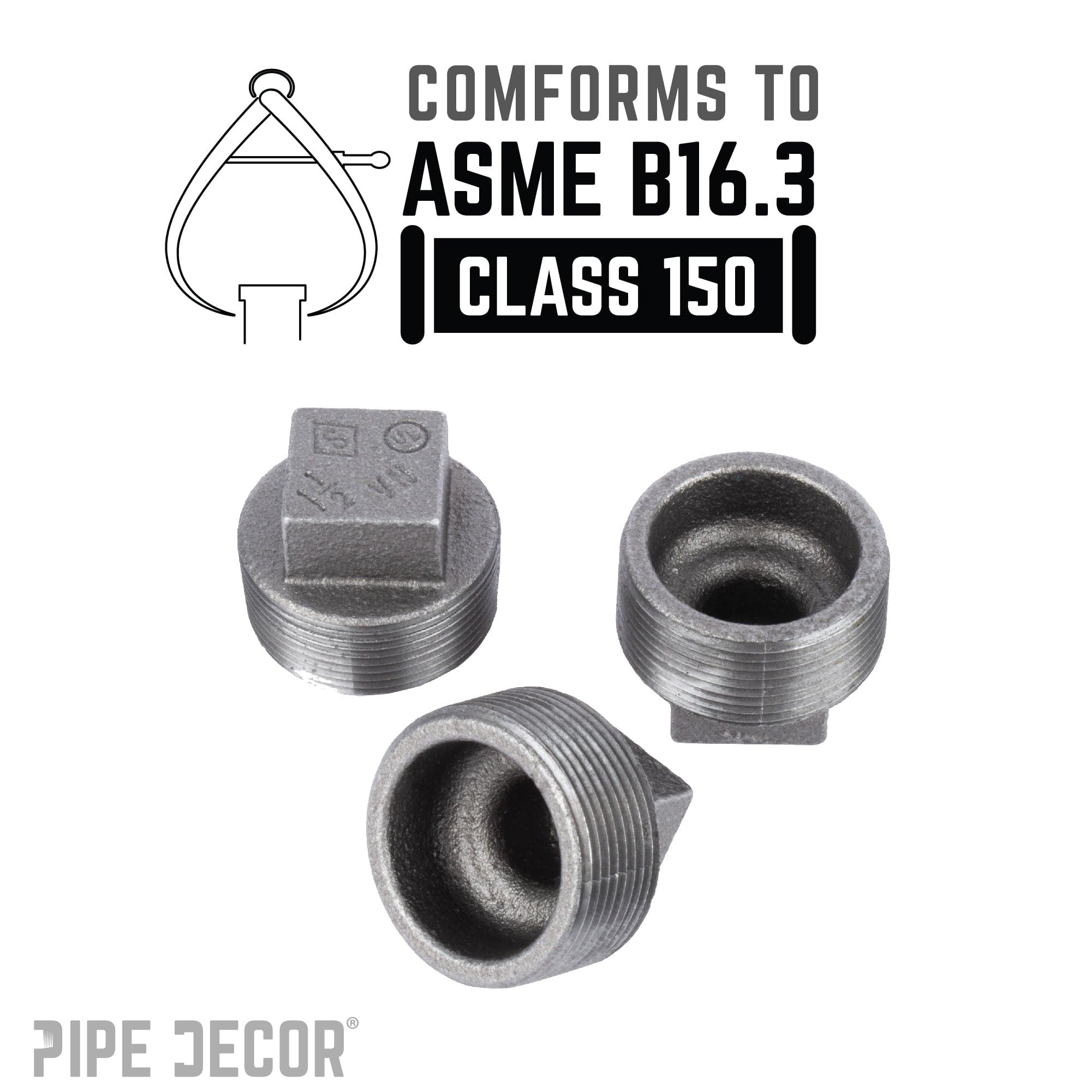 1 1/2 in. Black Plug