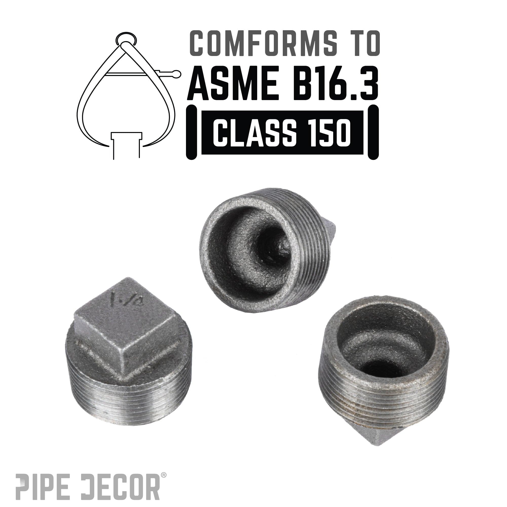 1 1/4 in. Black Plug