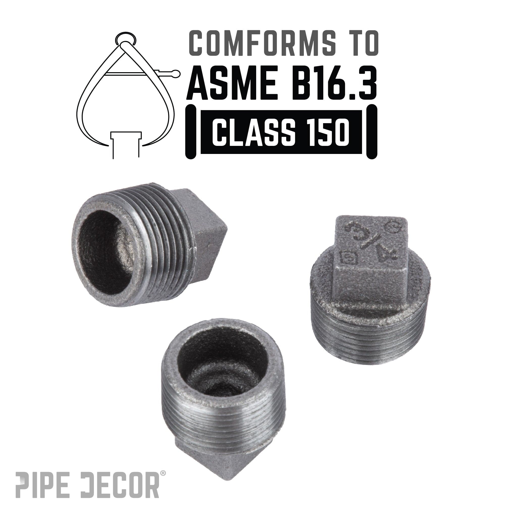 3/4 in. Black Plug