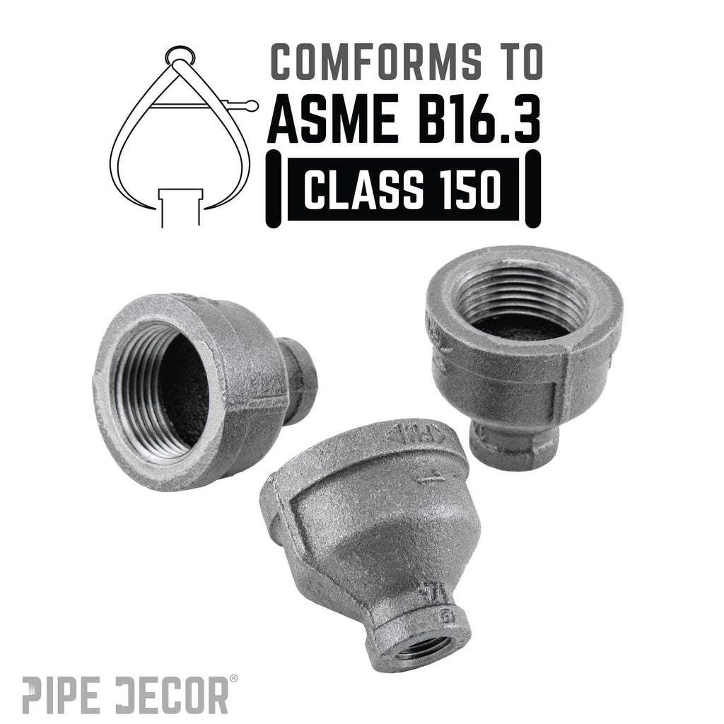 1 in. x 1/4 in. Black Reducing Coupling