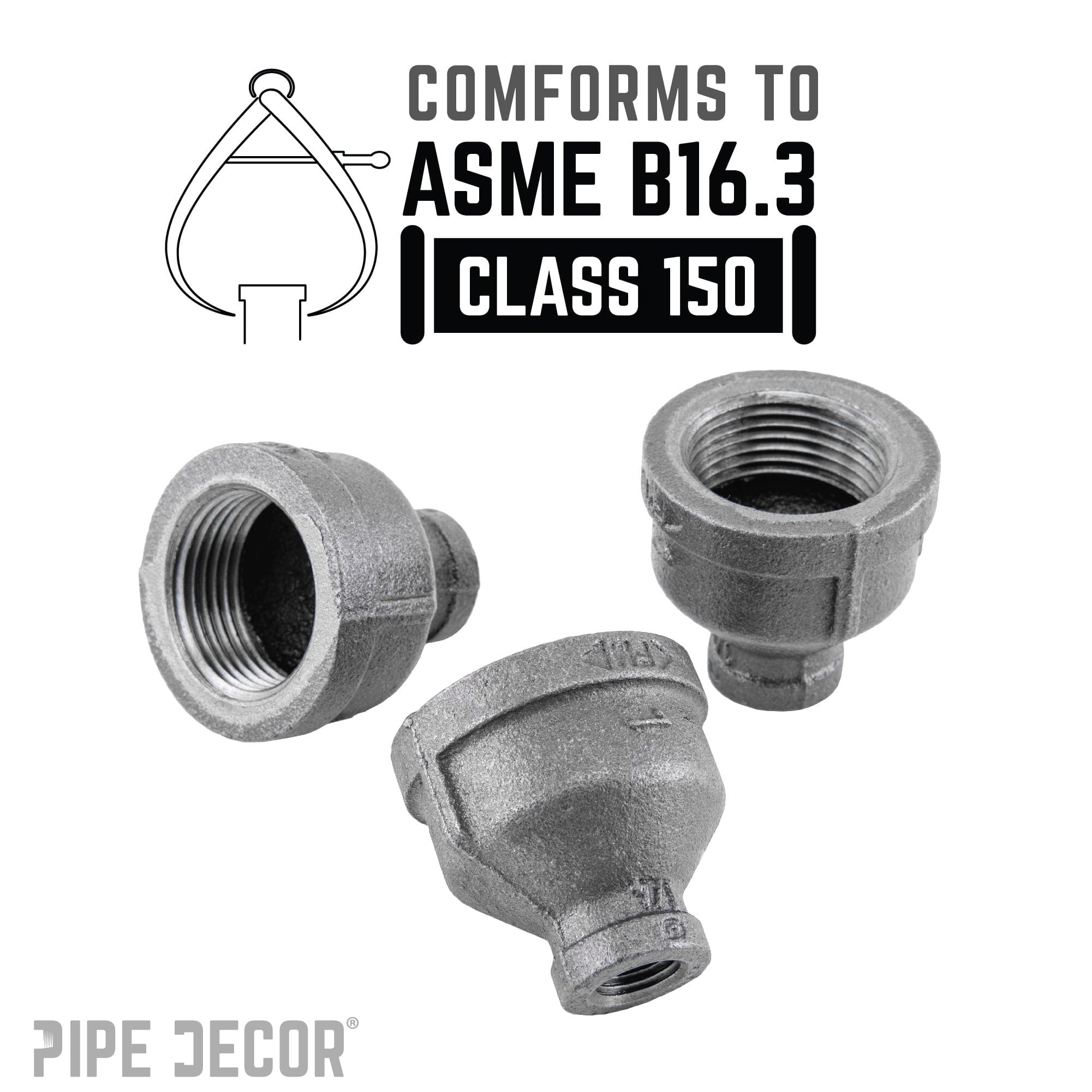 1 in. x 1/4 in. Black Reducing Coupling