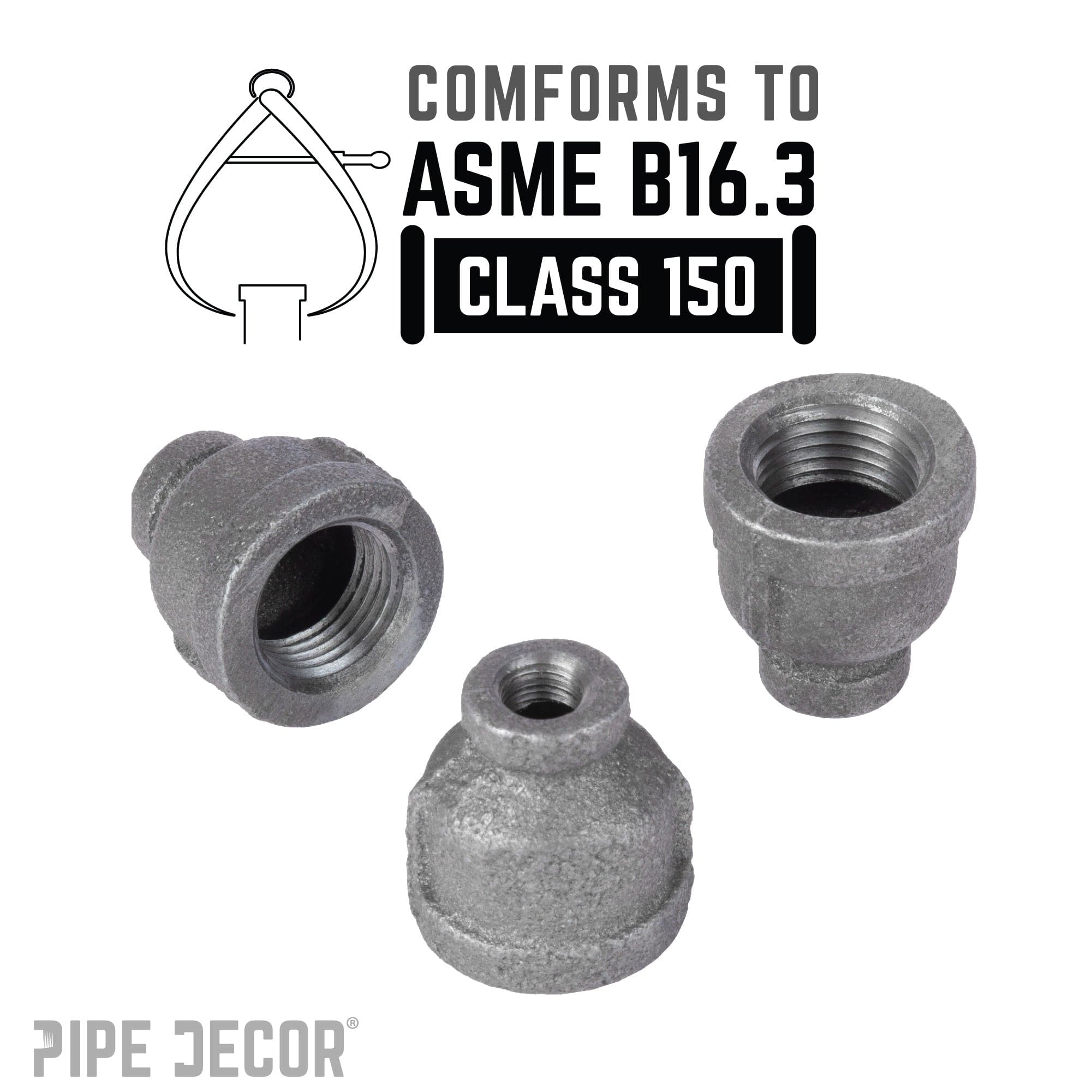 1/4 in. x 1/8 in. Black Reducing Coupling