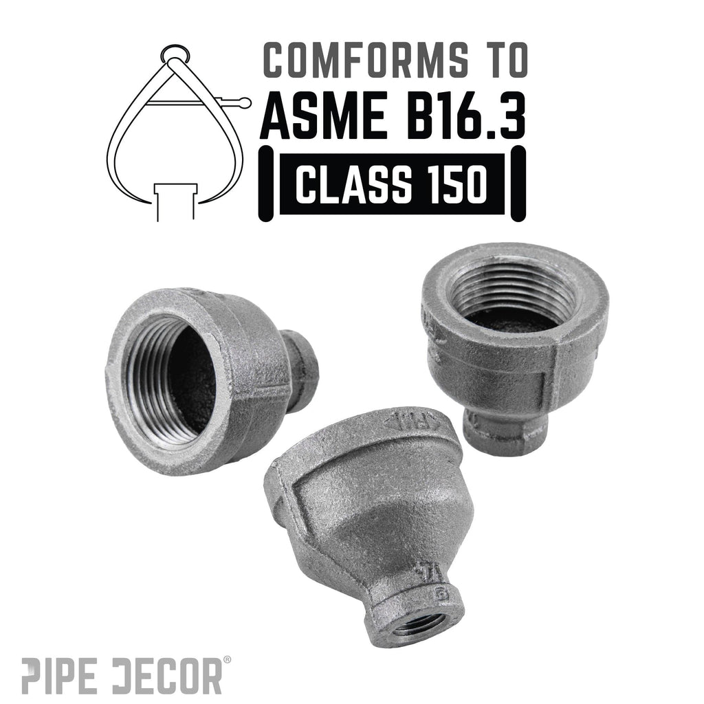 2 in. x 1/2 in. Black Reducing Coupling