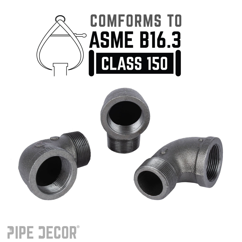 1 1/4 in. Black 90 Degree Street Elbow