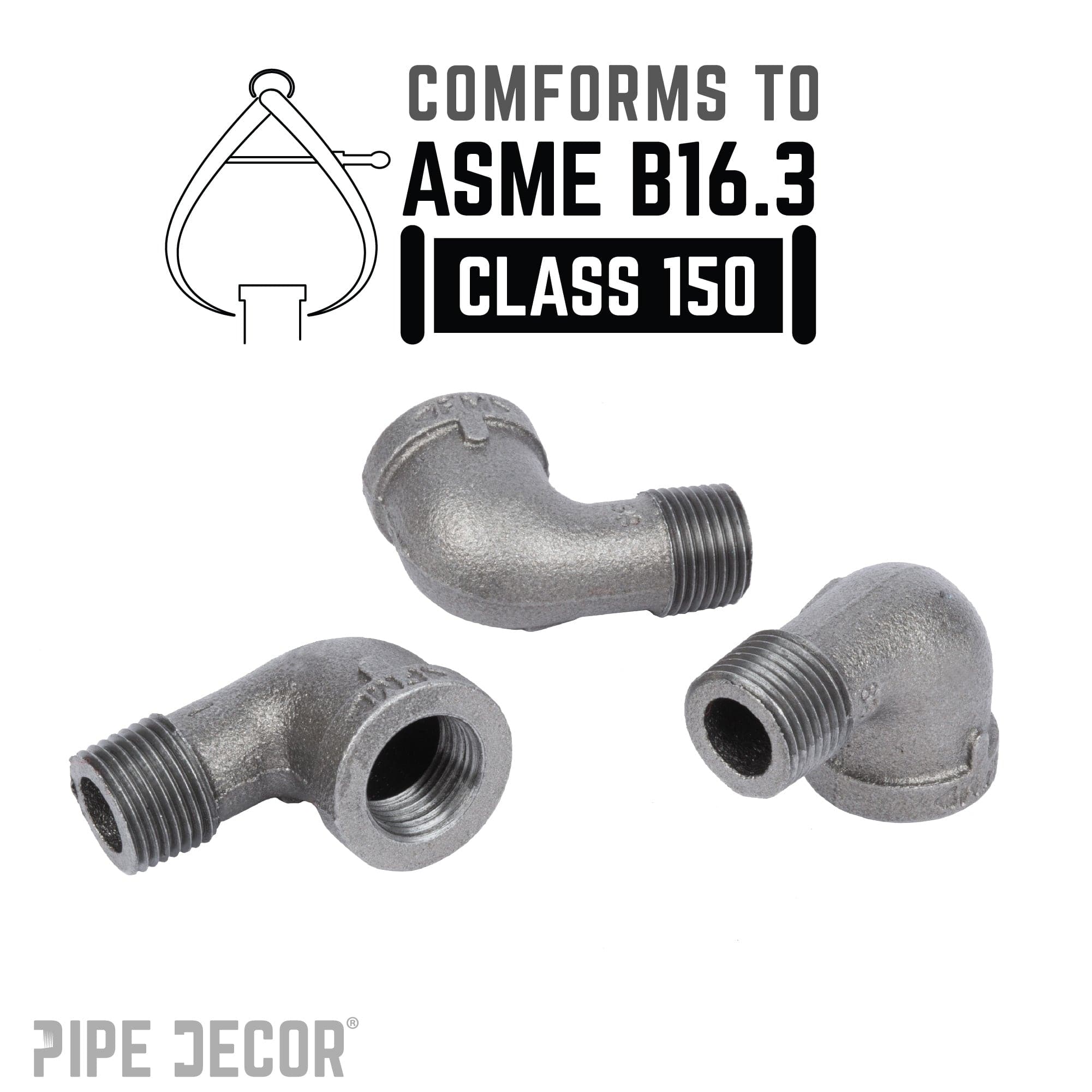 1/4 in. Black 90 Degree Street Elbow