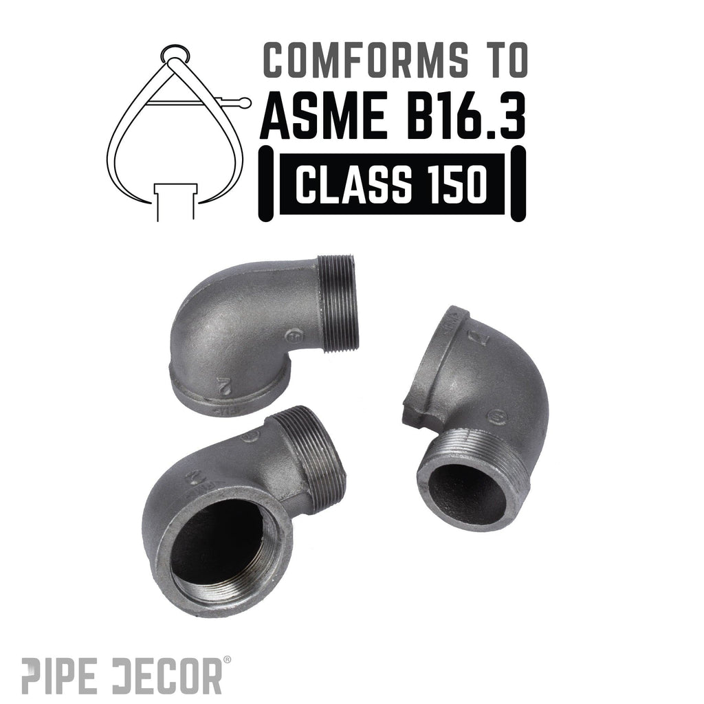 2 in. Black 90 Degree Street Elbow