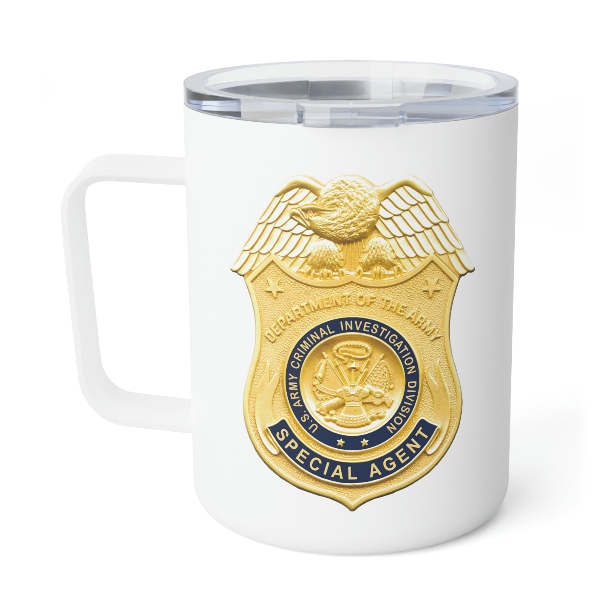 Army CID Badge and Seal - Insulated Coffee Mug, 10oz