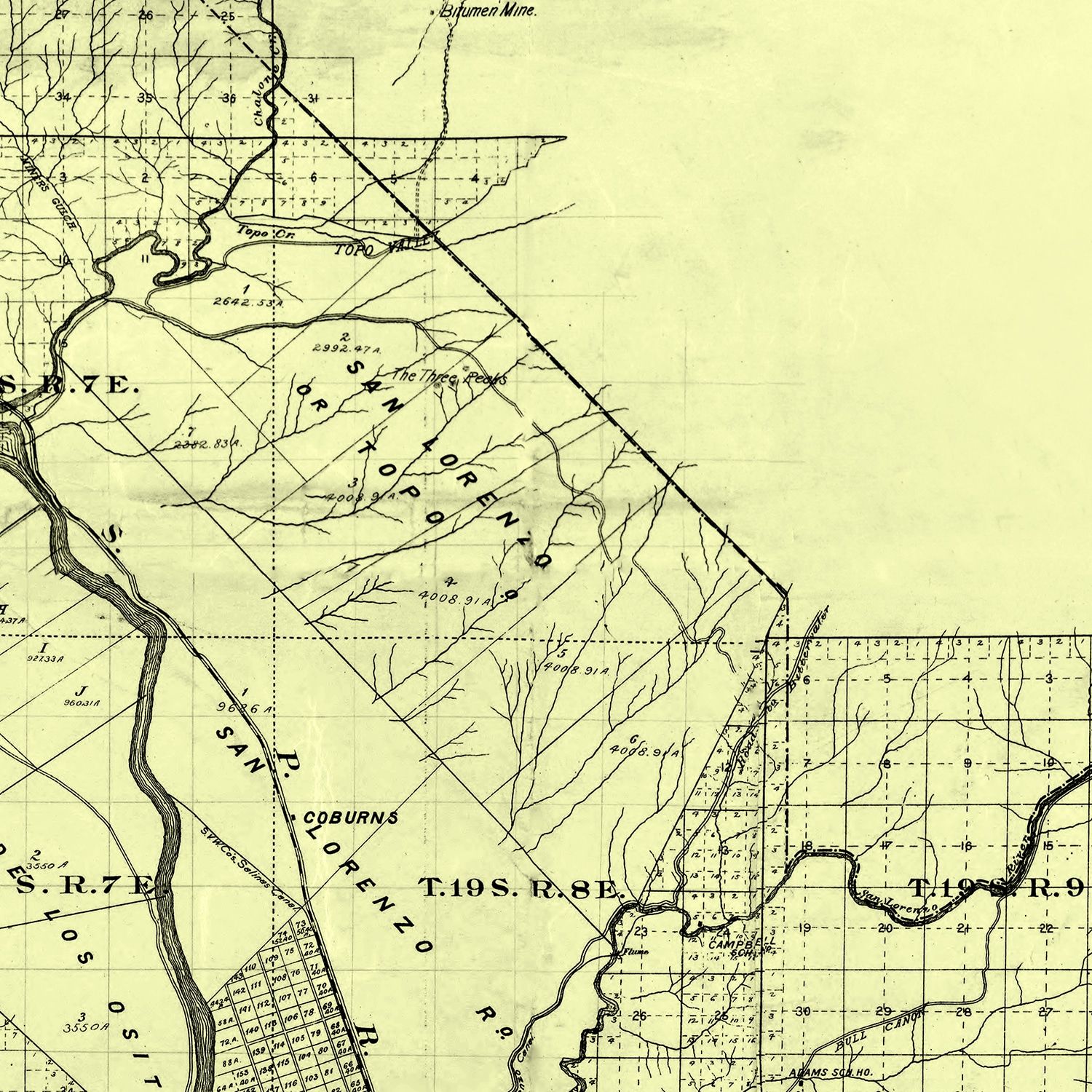 Vintage Map of Monterey County, California 1898