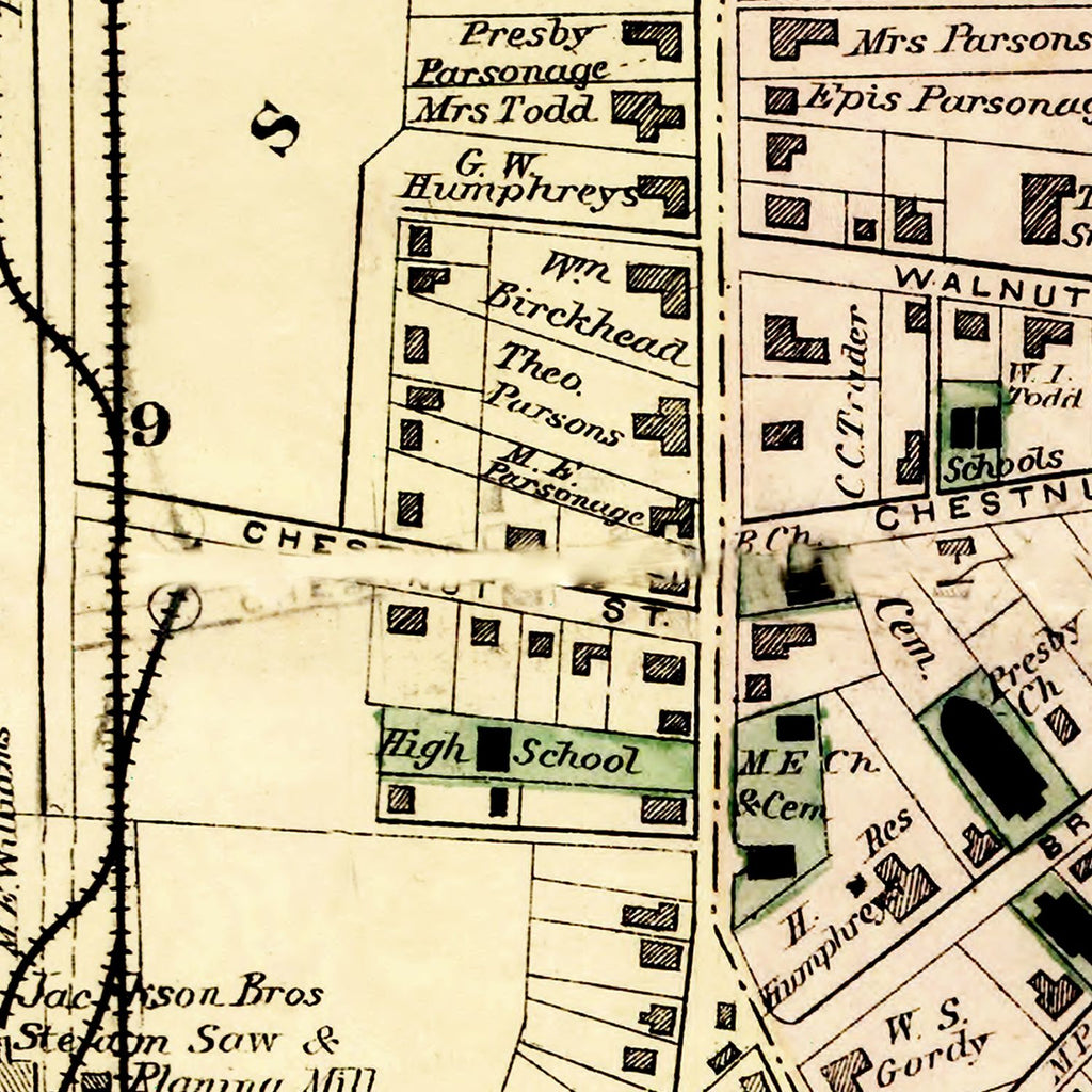 Vintage Map of Wicomico County, Maryland 1877