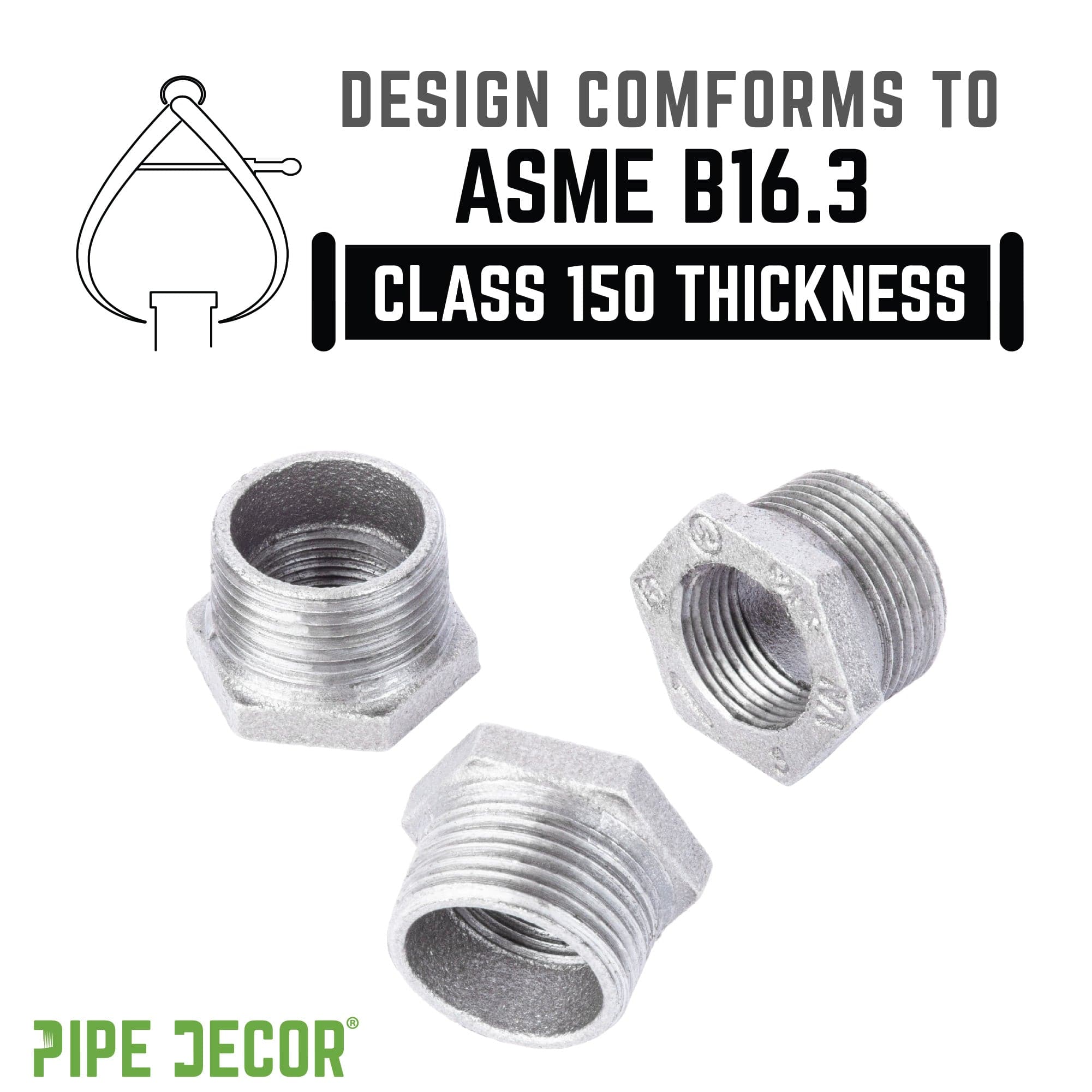 1 in. x 3/4 in. Galvanized Iron Bushing