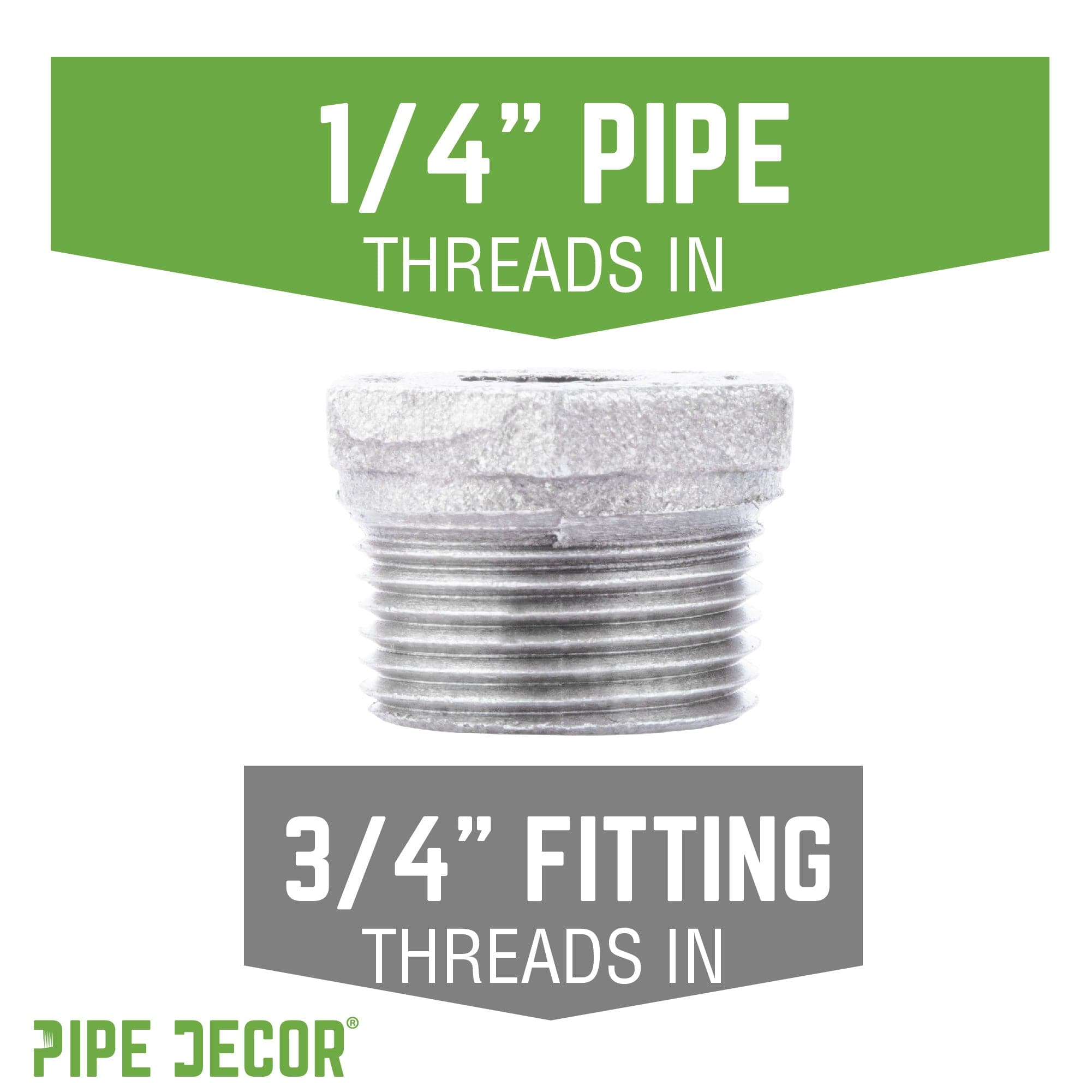 3/4 in. x 1/4 in. Galvanized Iron Bushing